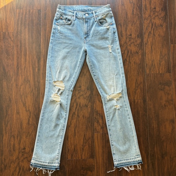 BUNDLE Mother Jeans The Rascal Ankle (blue) & The Insider Crop Step Fray (white) - Picture 4 of 16